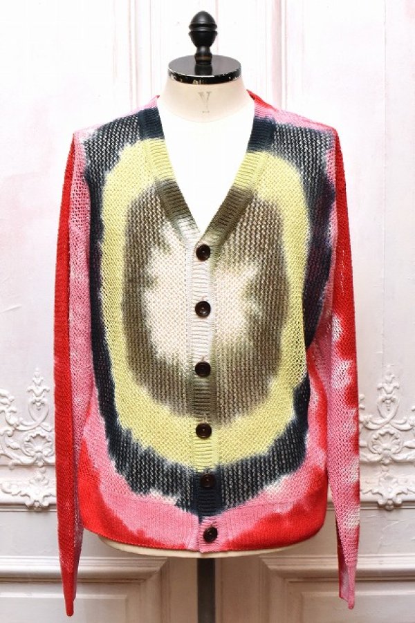 画像1: KHOKI　" Tie-Dye Knit Cardigan "　col.Red