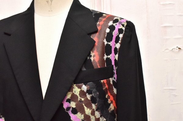 画像2: KHOKI　" Tie-Dye Tailored Jacket "　col.Black