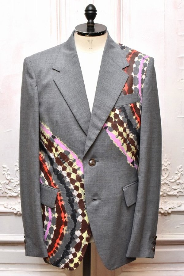画像1: KHOKI　" Tie-Dye Tailored Jacket "　col.Grey