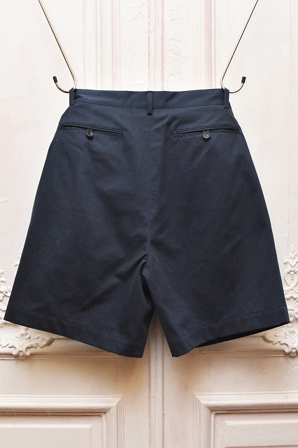 A.PRESSE Two Tuck Chino Shorts Black-