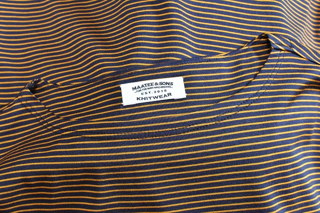 MAATEE＆SONS " BOAT P/O   washable silk " col.Navy border